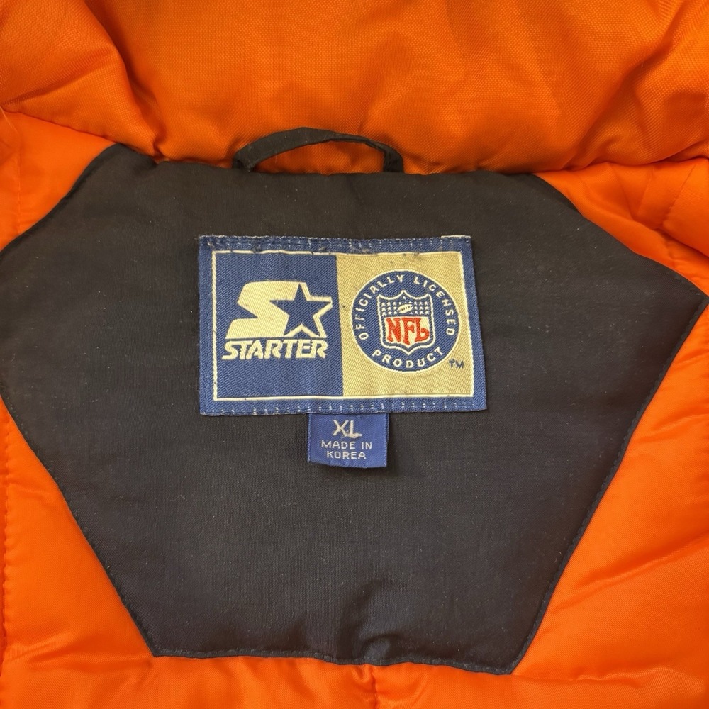 Vintage Starter Denver Broncos Jacket XL + Super Bowl XXXIII Football COA Korea - Picture 11 of 12